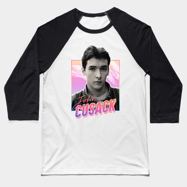 John Cusack - Retro Baseball T-Shirt by PiedPiper